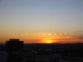 [sunset over Santa Monica]